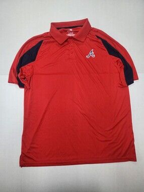 Fanatics Atlanta Braves Red/Navy Polo Shirt Men's Size 2XL MLB